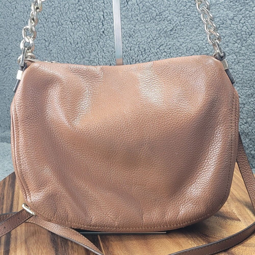 Michael Kors Bedford Leather Medium Brown Convertible Shoulder Crossbody Bag - Picture 10 of 16